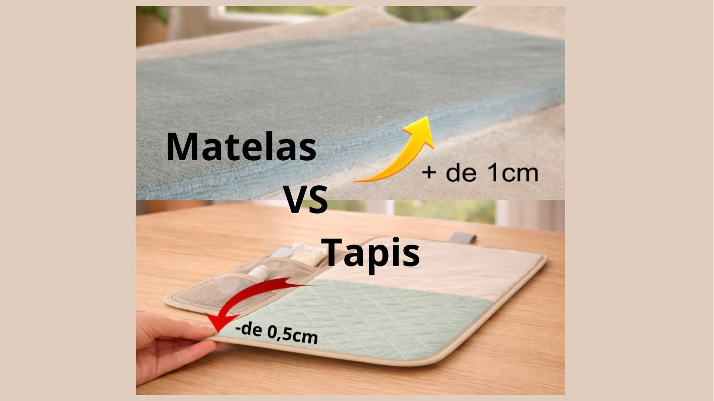 Matelas à langer nomade ou tapis de change : quelle différence ? Camiliam